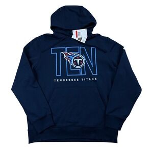 NEW Nike Tennessee Titans Hoodie Blue NFL Pullover Fleece Sweatshirt Mens Large